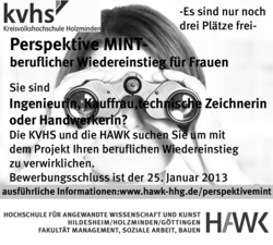 Perspektive MINT HAWK Holzminden es sind nur noch Restplätze frei