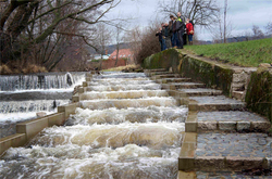 Fischaufstiegsanlage - Wasserbau-Exkursion der angehenden Bauingenieurinnen und -ingenieure 