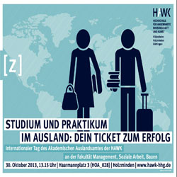 Internationaler Tag des Akademischen Auslandsamtes - HAWK Fakultät Management, Sozilae Arbeit, 