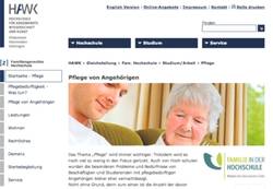 Pflege-Webseiten der HAWK