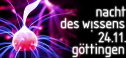 Ansicht auf das Logo der Nacht des Wissens in Göttingen