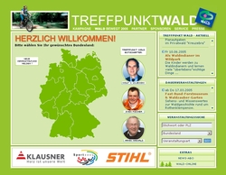 Startseite der Kampagne Treffpunkt Wald unter www.treffpunktwald.de 