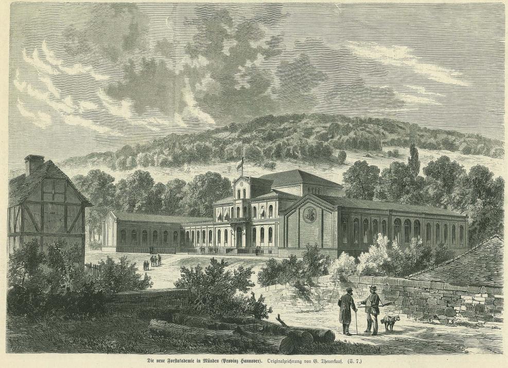 Ansicht der Königlich Preußischen Forstakademie Hannoversch Münden, ca. 1870
